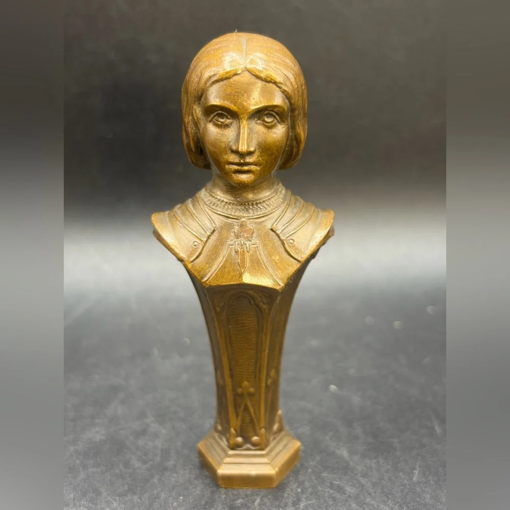 A. Dahl Signed Antique Joan of Arc Bronze Figure Wax Seal, Blank Wax Seal